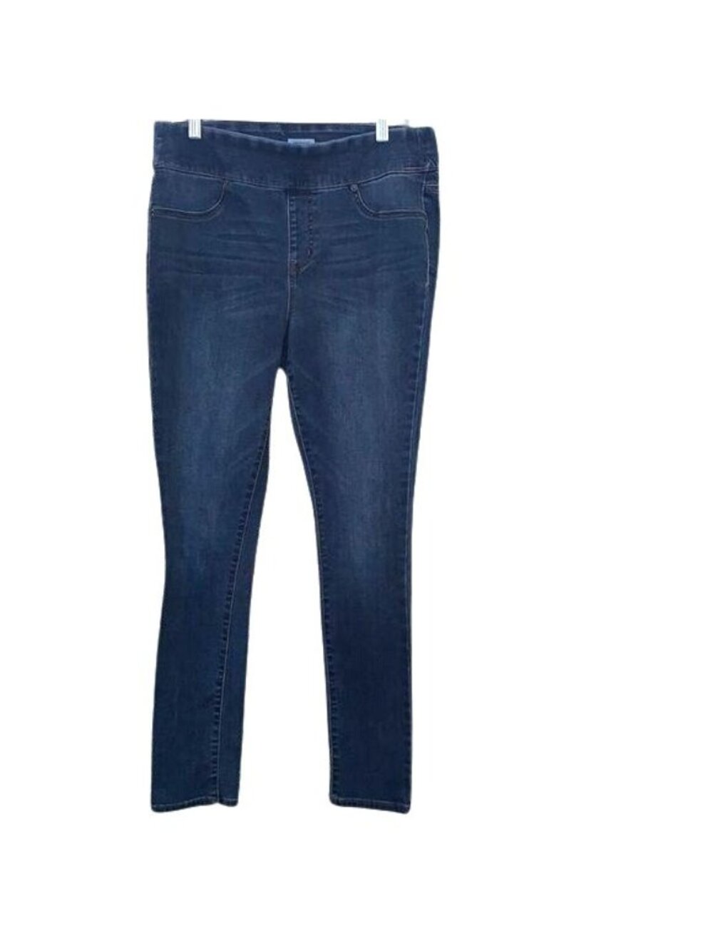 Westport Womens Pull-On Denim Jeans Size 10 Stretch Waistband Dark Wash